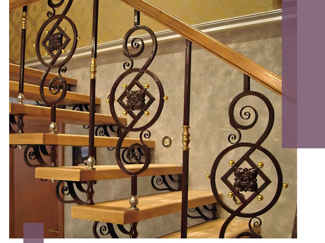 Изготовление кованых лестниц под ключ в Карталах