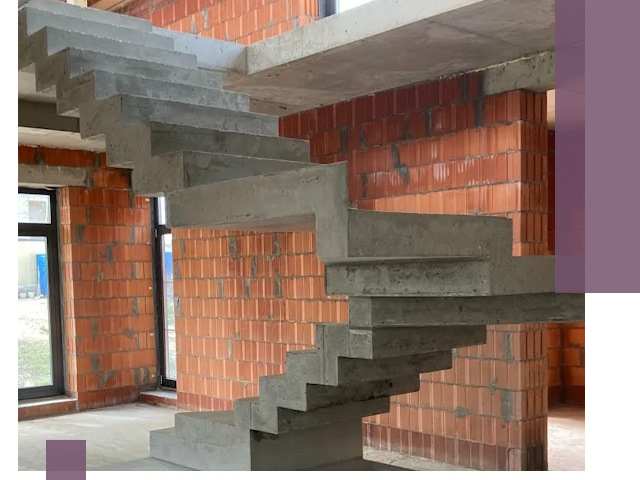 Изготовление бетонных лестниц под ключ в Карталах