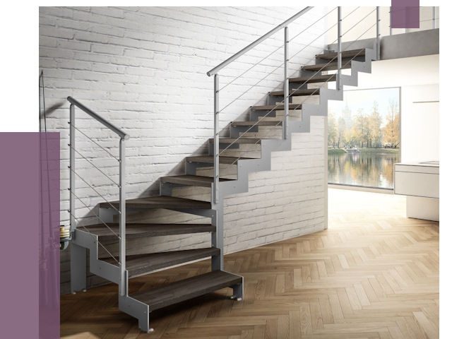 Г-образные лестницы под ключ в Карталах от 37812 руб. | ПРОЛЁТ-Крт