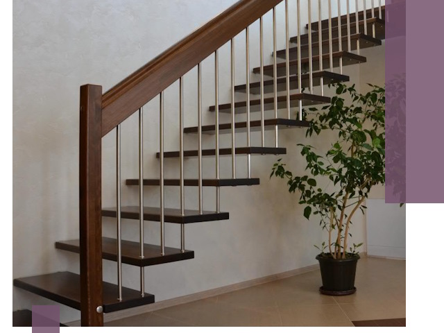 Лестницы на больцах под ключ в Карталах – изготовление и монтаж