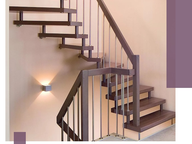 Изготовление лестниц на больцах в Карталах под ключ