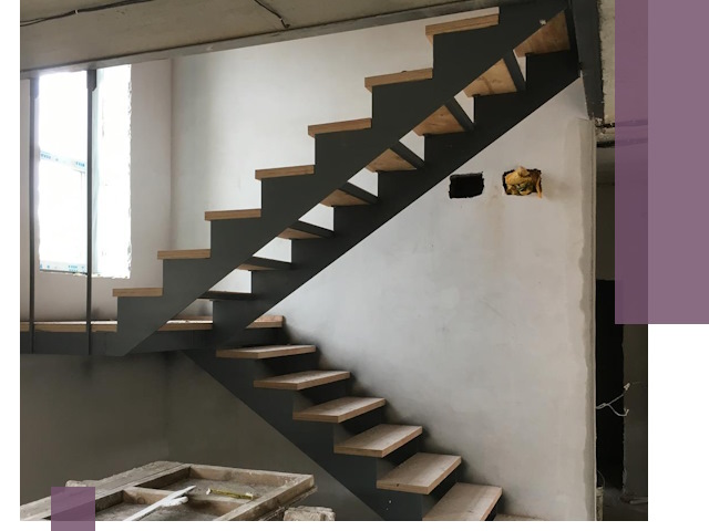 Изготовление лестниц на металлокаркасе в Карталах от производителя