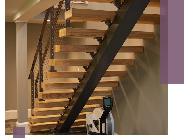 Лестницы на монокосоурах под ключ в Карталах - изготовление и монтаж