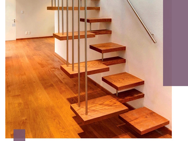 Лестницы «гусиный шаг» на заказ в Карталах для узких пространств