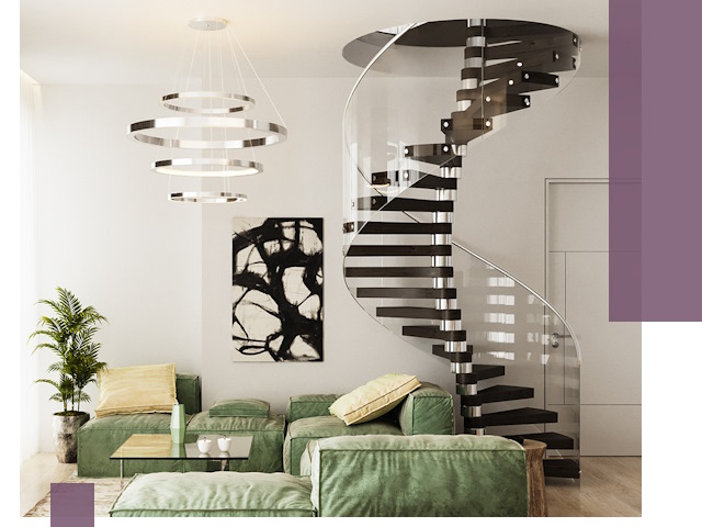 Лестницы для двухуровневой квартиры в Карталах — изготовление и монтаж