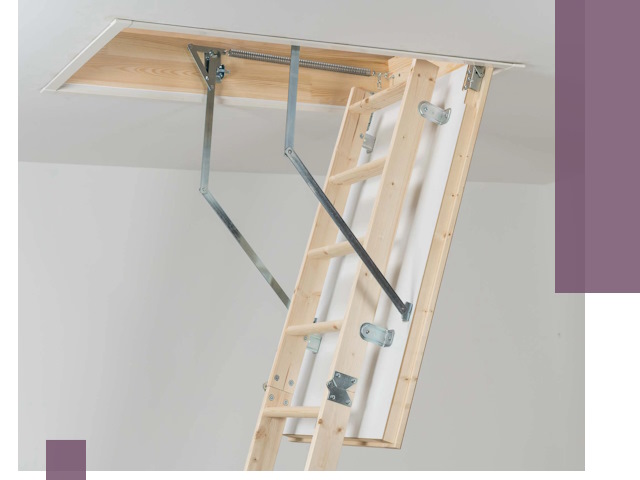 Установка чердачной лестницы под ключ в Карталах