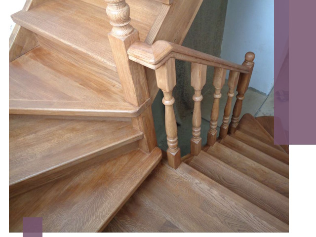 Дубовые лестницы под ключ в Карталах: изготовление и монтаж