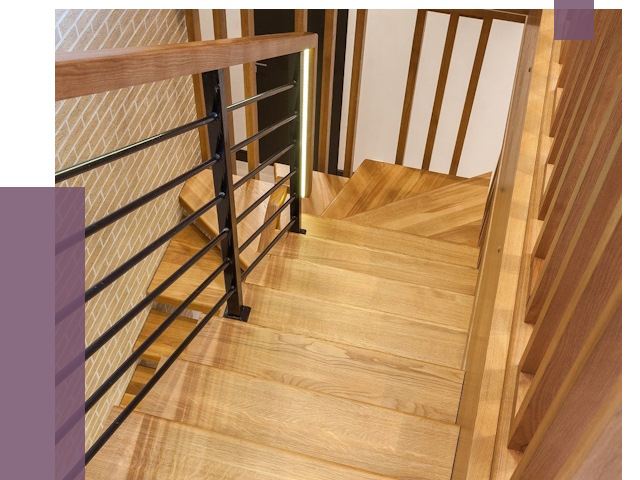 Лестницы из ясеня в Карталах под ключ от 10222 руб. 