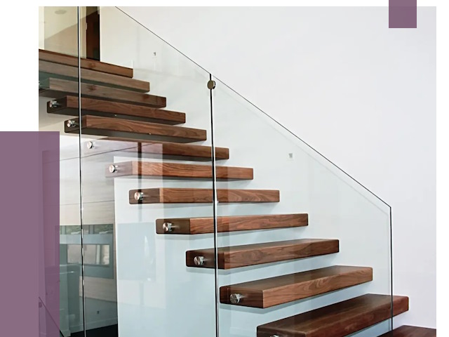 Стеклянные перила для лестницы в Карталах от 15125 руб.