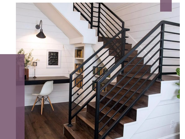 Перила для лестницы в доме в Карталах от 7562 руб. — ПРОЛЁТ-Крт