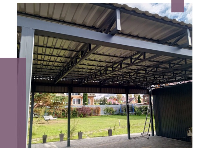 Монтаж навесов в Карталах от 7510 руб. — установка навеса | ПРОЛЁТ-Крт