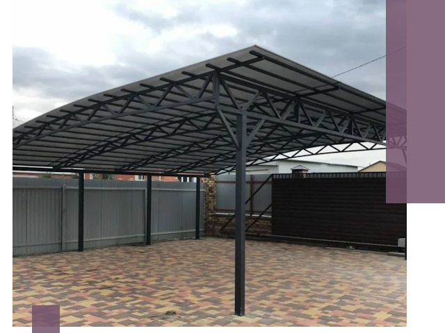 Недорогие навесы под ключ в Карталах — изготовление и монтаж