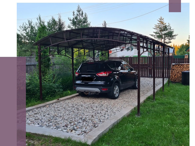 Навесы для автомобиля в Карталах от 13404 руб.  | ПРОЛЁТ-Крт