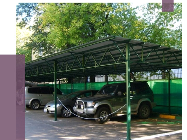 Навесы для парковки в Карталах от 81883 руб. заказать | ПРОЛЁТ-Крт