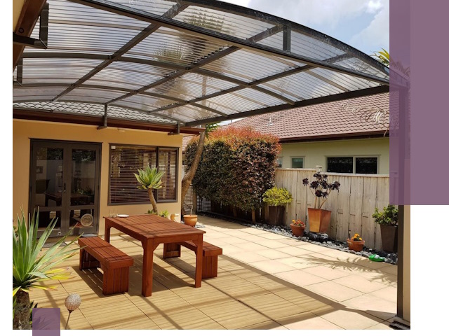 Навесы во двор под ключ в Карталах — изготовление и монтаж