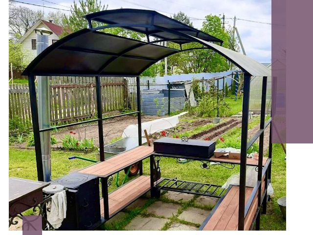 Навесы для барбекю в Карталах: изготовление, монтаж и демонтаж