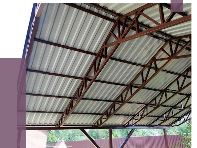 Навесы из профнастила в Карталах от 7510 руб. | ПРОЛЁТ-Крт