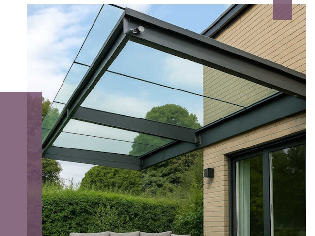 Стеклянные навесы и козырьки в Карталах от 12517 руб.