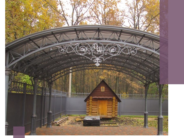 Кованые навесы премиум-класса под заказ в Карталах