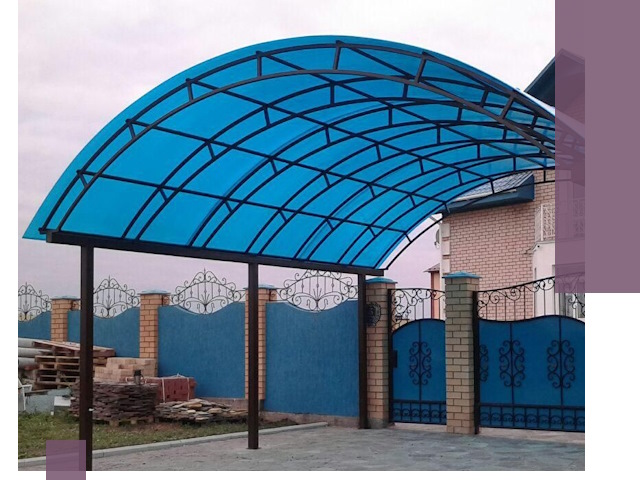 Арочные навесы под ключ в Карталах — изготовление и монтаж