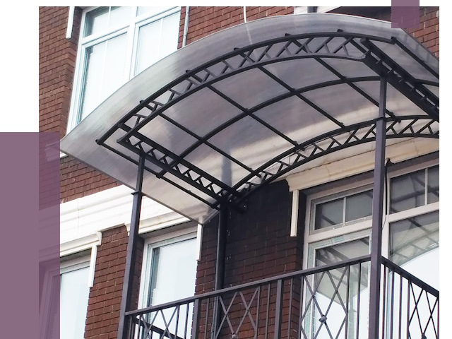 Козырьки над балконом в Карталах от 8814 руб. | ПРОЛЁТ-Крт