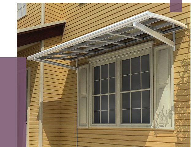 Козырьки над окнами в Карталах от 7771 руб. — монтаж, покупки | ПРОЛЁТ-Крт