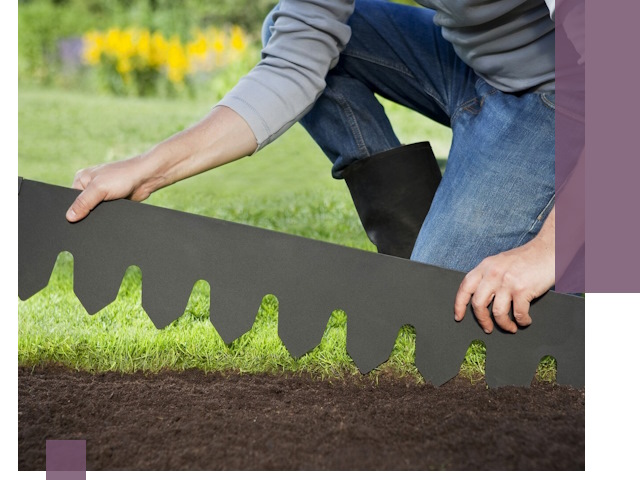 Металлические бордюры для газона в Карталах — изготовление и монтаж