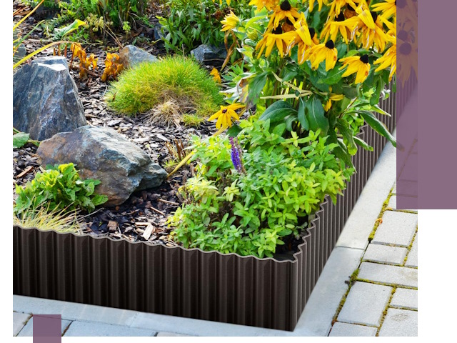 Металлические бордюры для клумб в Карталах — производство и монтаж