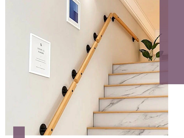 Поручни металлические и деревянные под ключ в Карталах