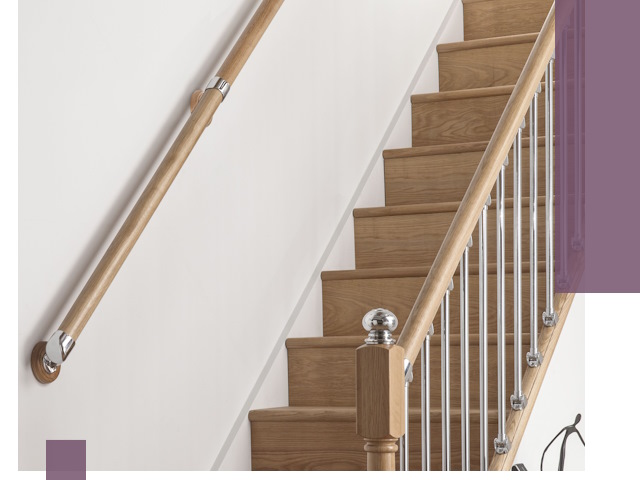 Пристенные поручни из стали и нержавейки под монтаж в Карталах